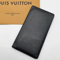 ルイヴィトン ポルトシェキエカルトクレディ　タイガ　黒　長財布　札入れ　カード