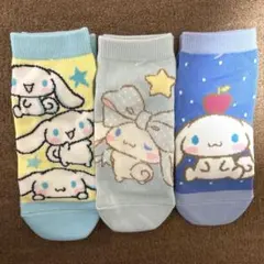 ④シナモロール　サンリオ　キャラクター　23〜25cm 靴下　ソックス　キッズ