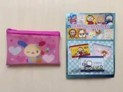 サンリオ　懐かしキャラクターズ　クリアポーチ　フラットポーチ　ウサハナ