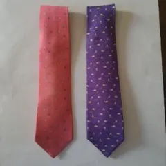 た*こ様 BVLGARI(ブルガリ) ネクタイ　ヨット・クジラ柄　２本セット