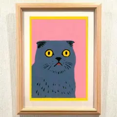猫と小鳥 アートポスター。 - メルカリ