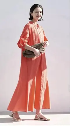 ユナイテッドアローズグリーンレーベル　ワンピース/オレンジfreeサイズ