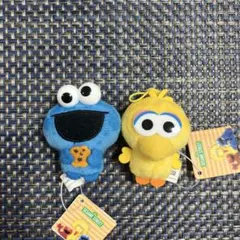 セサミストリート クッキーモンスター ビッグバード ぬいぐるみ キーホルダー