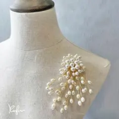 上品パールブローチ　入学式　入園式　結婚式