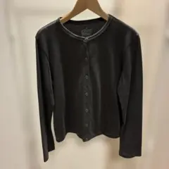 長袖 クルーネック カーディガン ダークグレー M 無印良品