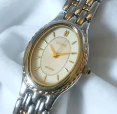 【稼働✨新品電池】CITIZEN　EXCEED　腕時計　オーバル　クォーツ　美品のサムネイル