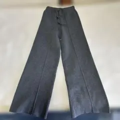 新品未使用✨️ダークグレー ワイドウエスト紐パンツ