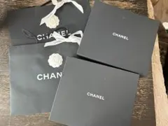 CHANEL ギフトボックス　ギフト袋　袋2枚　箱２つ　リボン　ロゴ入り袋付き