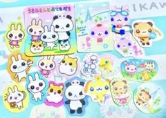 平成レトロ　 ハムスター　うさぎ　パンダ　犬　フレークシール セット