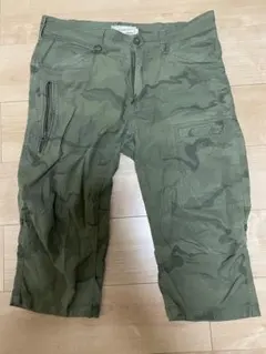 【3日間限定SALE】AVIREX 七分丈 クロップド カーゴパンツ 迷彩 Ｌ