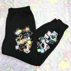 新品未使用 サンリオ はぴだんぶい スウェット 薄手 ズボン M ブラック