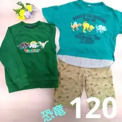 恐竜　半袖　ズボン　トレーナー　120サイズセット売り