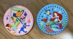 ディズニー刺繍缶バッチ ズートピア・リトルマーメイド刺繍バッジセット