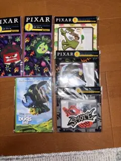 PIXAR Happyくじ ラバーチャーム ステッカー ポストカードブック