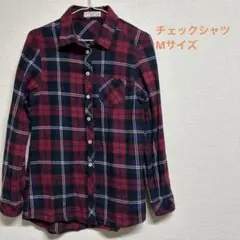 【美品】Lorenzo Righi 長袖チェックシャツ Mサイズ　胸ポケット