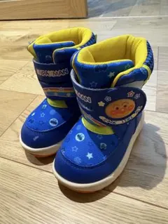アンパンマン 防水 ブーツ 青　スノーブーツ14