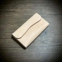 美品】 ムネカワ L字ファスナー長財布 クラムロング オールレザー ロゴ