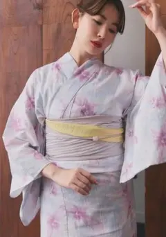 ふりふ 浴衣 あじさいブーケ 洗える着物 ポリエステル 紫陽花 - メルカリ
