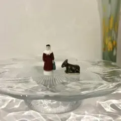 ✳︎フェーヴ70✳︎女の子とロバ　動物　フェーブ　フランス　蚤の市