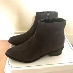 【未使用品】ダークグレー スエード ショートブーツ S