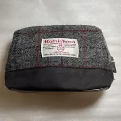 Harris Tweed ハリスツイード ポーチ グレー チェックのサムネイル