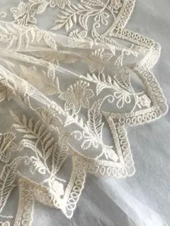 【4m80cm】輸入レース アイボリー