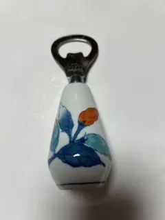 レトロ　有田焼　久右衛門　唐辛子柄　陶器　栓抜き