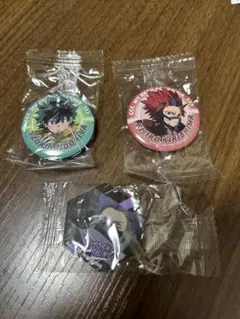 くら寿司ヒロアカ　びっくらポン　缶バッチ2個とマグネットシート１つ（2個セット）