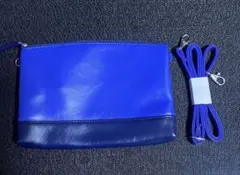 青とネイビーのショルダーバッグ サコッシュ