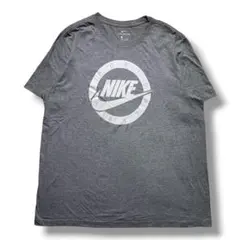【F2132】　NIKE　サークルロゴTシャツ　サイズXL　グレーのサムネイル