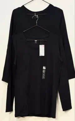 新品◆ユニクロ スーピマコットン モダール クルーネックT 長袖 XL 2枚組