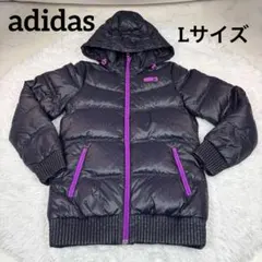 【美品】adidasアディダス　レディース　フード付きダウンジャケット　Lサイズ