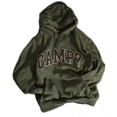 CAMP7 フード付きパーカー オリーブグリーン