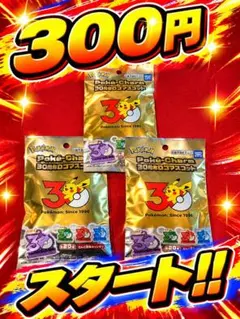 Pokémon　ポケモン　ポケチャーム　30周年　ロゴマスコット　3セット