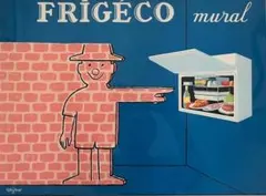 フランス製【レイモン・サヴィニャック】額装 公式ポスター「FRIGECO