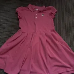 FILA 半袖ポロワンピース ピンク