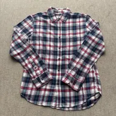 【美品】Confirm ネルシャツ M チェック 赤 紺 長袖 アメカジのサムネイル