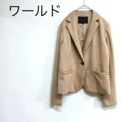 ワールド　UNTITLED ベージュ テーラードジャケット サイズ3 ☆3226のサムネイル