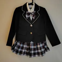 子供服　フォーマルスーツ 130cm 紺/白/チェック