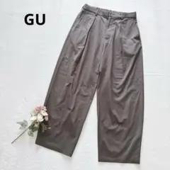 ジーユー GU フロントタック ワイドパンツ スラックス カジュアル 綺麗め M