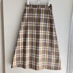 Niko and… ニコアンド フレアスカート ロングスカート チェック柄 L