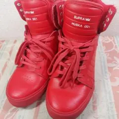 23.5㎝ SUPRA VAIDER RED-RED スープラ ハイカット