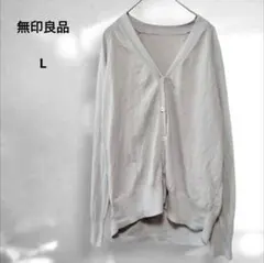 無印良品 UVカット カーディガン L グレー 長袖 紫外線遮蔽率80%　UVのサムネイル