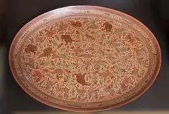 民藝アンティークミャンマーバガン漆器皿 民藝アンティークミャンマーバガン漆器皿