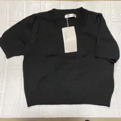 レディース、キッズ、半袖、ニット、ワンサイズ、肩だし、リブニット、Tシャツ