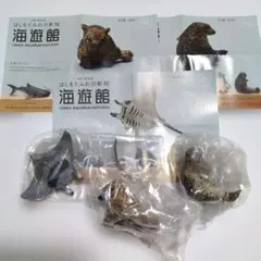 はしもとみおの彫刻 海遊館 イトマキエイ アカハナグマ ワモンアザラシ 3点