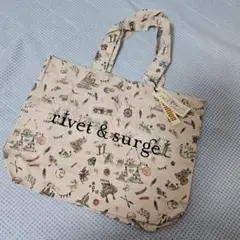 新品未使用rivet & surge イラストプリント トートバッグ