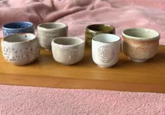 お猪口 ぐい呑み 酒器 盃 陶器 工芸品 銘あり なし 骨董品 7個セット