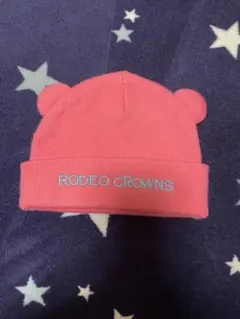 RODEO CROWNS 耳付きニット帽 ピンク 52~56cm