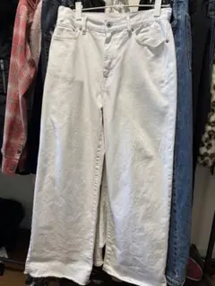 ホワイトデニム フレア